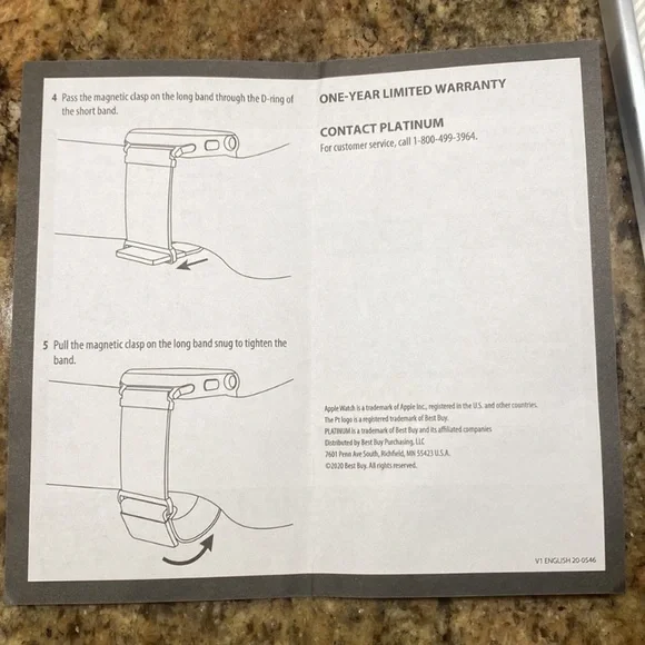 Magnetic Mesh Band, Silver, for Apple Watch by PLATINUM, in Box-NWT, Great Gift! - Picture 7 of 9